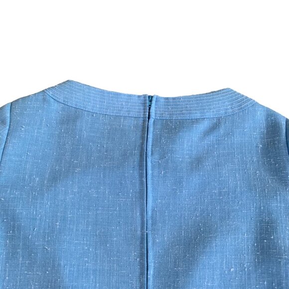 Vintage Leslie Fay Marled Powder Blue Skirt Set M - Picture 10 of 11
